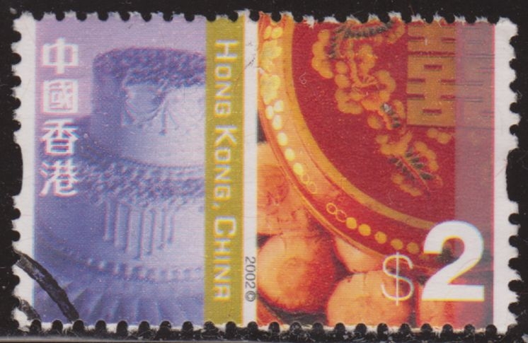 China Hong Kong 2002 Scott 1005 Sello º Pâques Pascua Eastern & Western cultures Wedding Cakes 2$ Utilisé usado